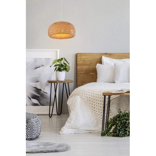 Dome rattan store pendant light